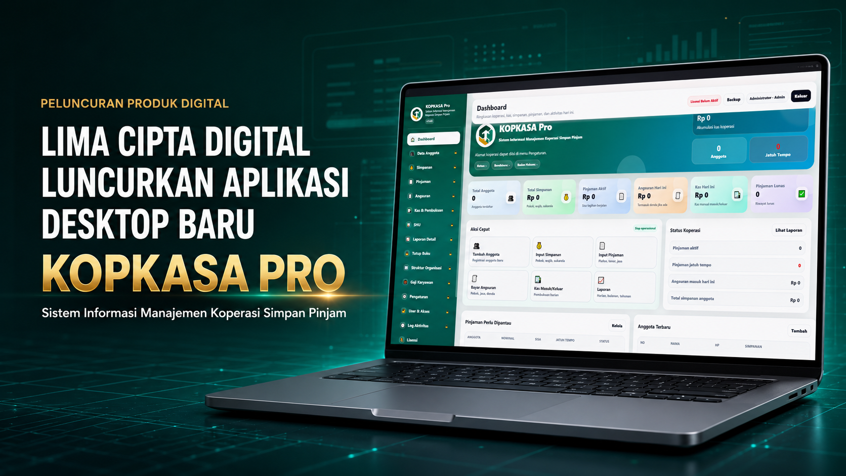 Lima Cipta Digital Luncurkan KOPKASA Pro, Aplikasi Manajemen Koperasi Simpan Pinjam